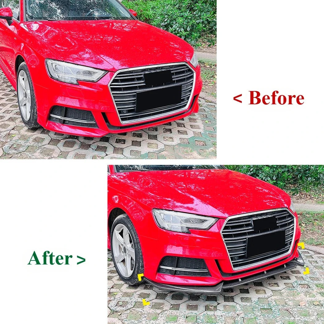 Front Lip Splitter for Audi A3/S3 (8V, 2017-2020)